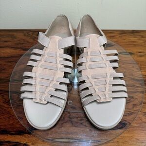 Eileen Fisher Rato Nubuck Sandal in honey suede leather